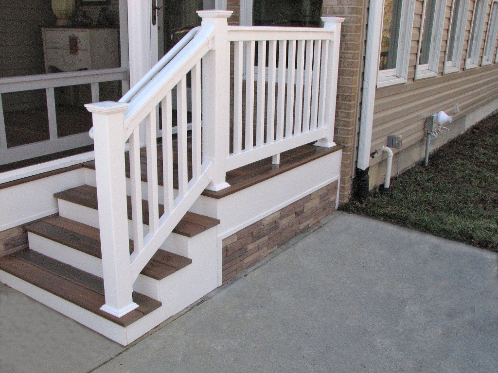 How To Build Porch Step Railing - Addicted 2 Decorating®