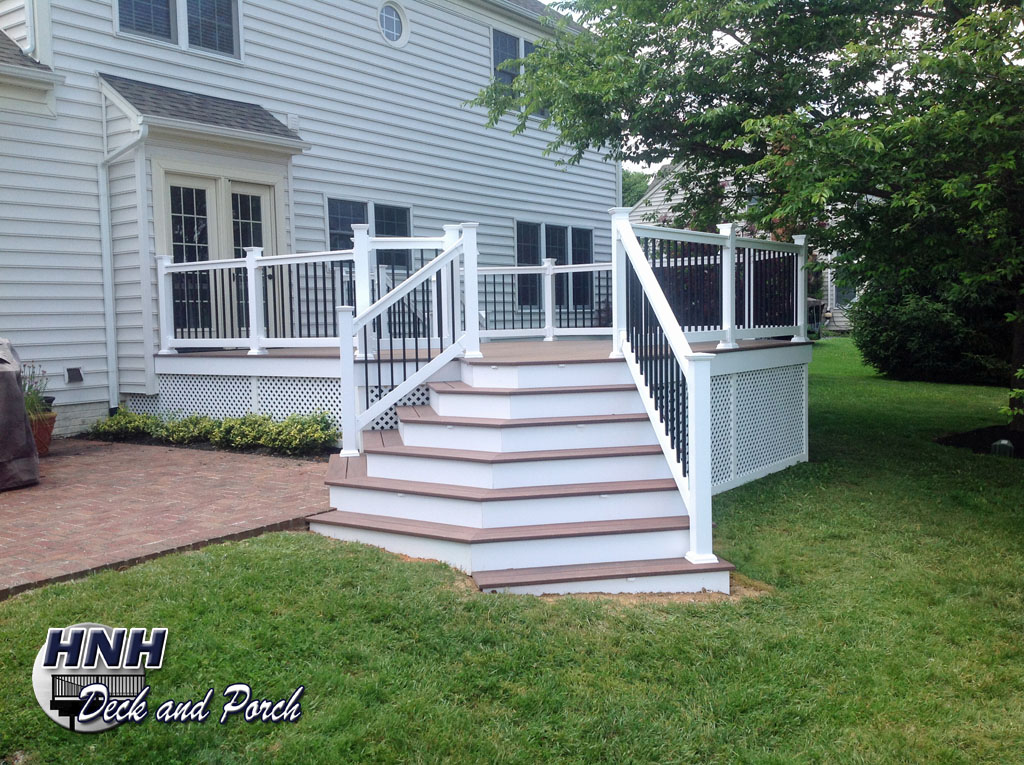 Deck Steps Gallery Hnh And Porch, Wrap Around Deck Stairs